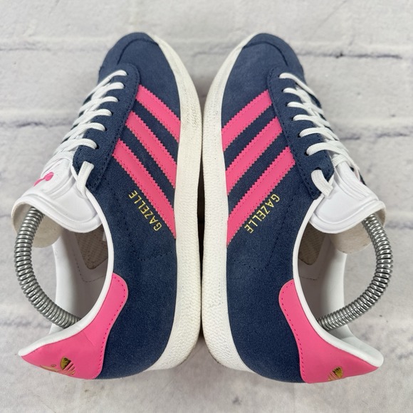 Adidas Gazelle Women's Size 8 Preloved Ink /Lucid Pink Sneakers ID3189 Suede - Picture 7 of 11
